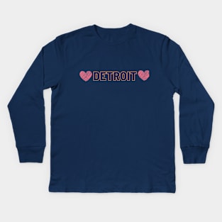 Love Detroit Kids Long Sleeve T-Shirt